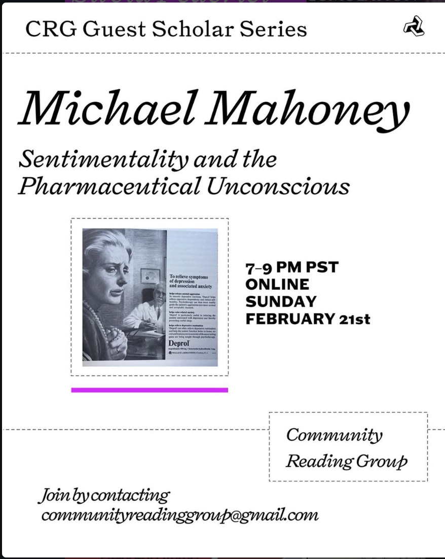 Sentimentality and the Pharmaceutical Unconscious